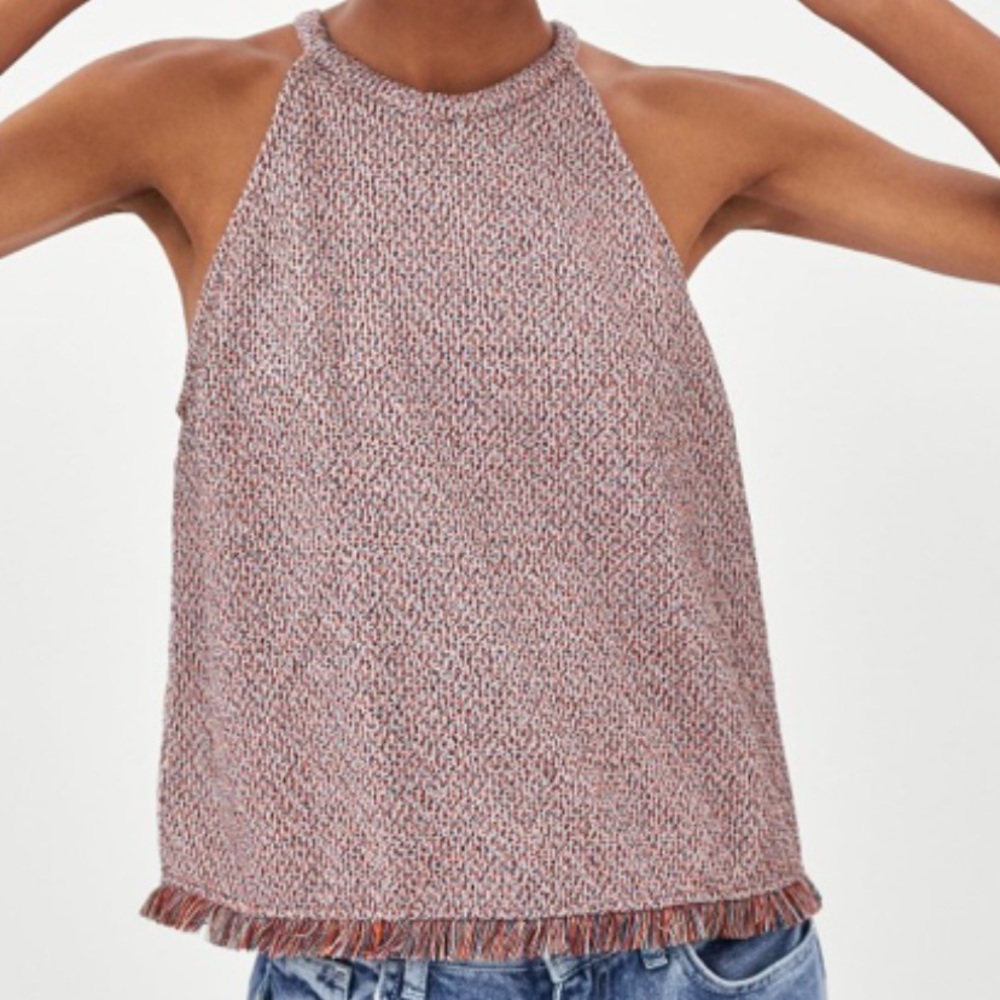 Zara Tweed Multicolor Tank